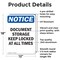 Signmission Document Storage Keep Locked At, 12 in W x Rectangle, Aluminum OS-2PACK-NS-A-1218-V-11426 - alternate 2